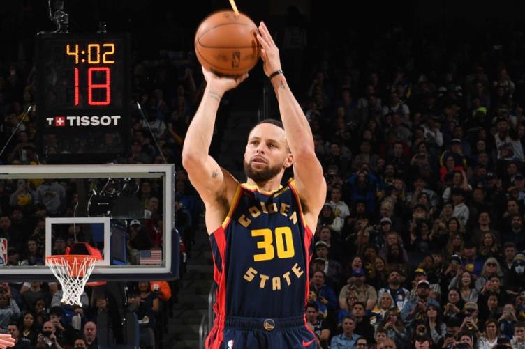 NBA斯蒂芬-库里总得分突破25386分 超越雷吉-米勒创造历史